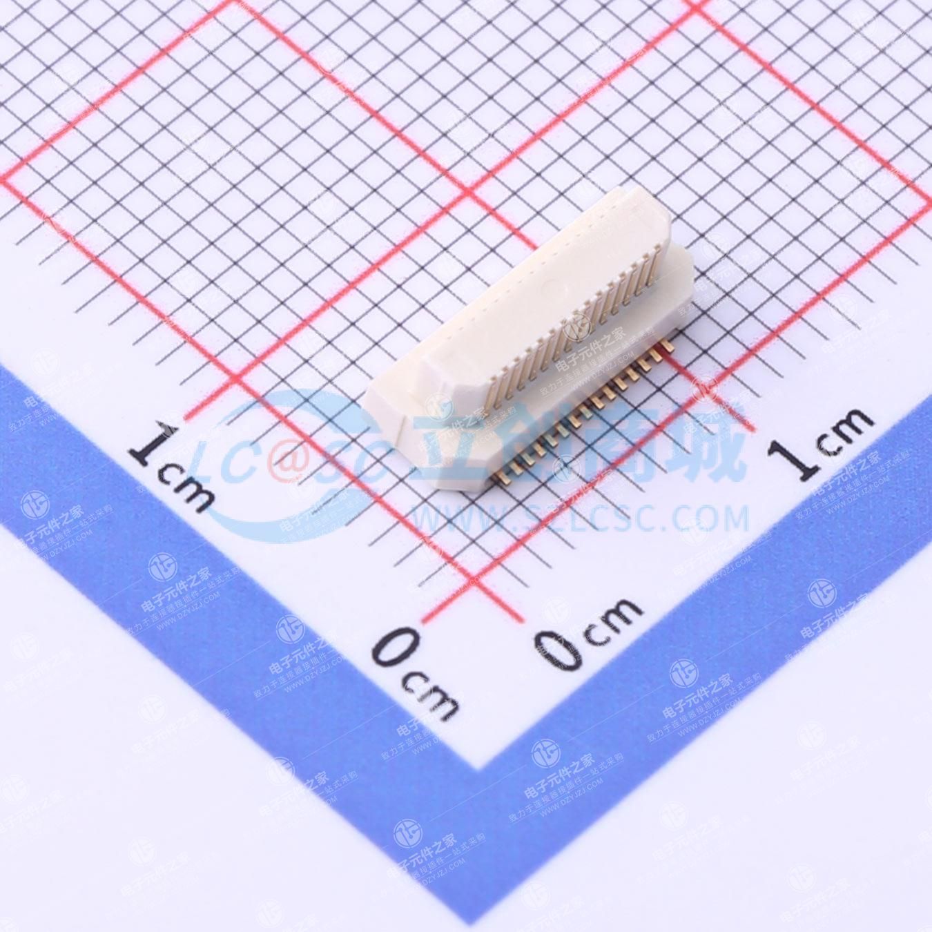 PIN:30P 间距:0.5mm 立贴