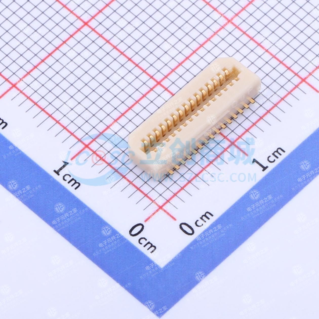 间距:0.8mm PIN:30P 立贴