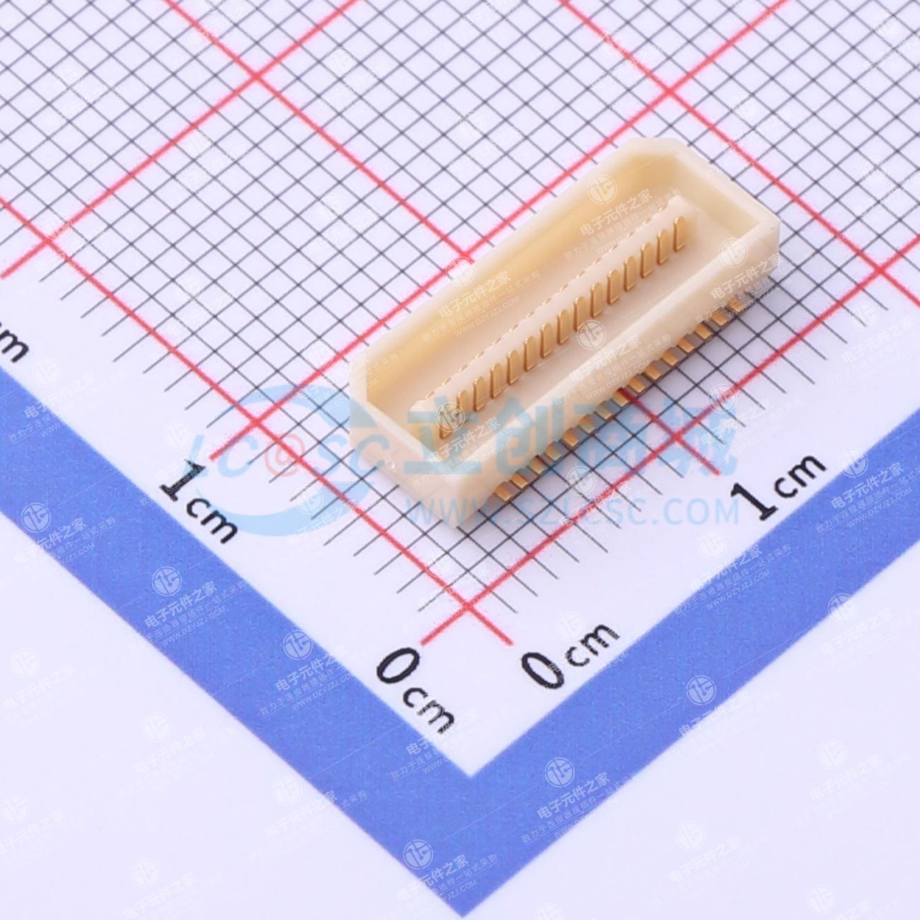 间距:0.8mm PIN:30P 立贴