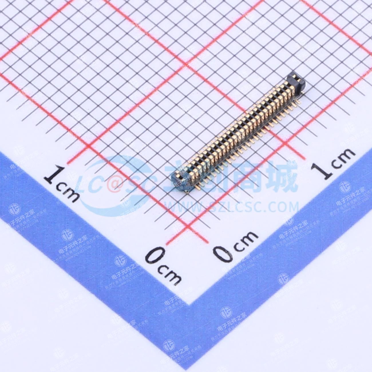 PIN:54P 间距:0.4mm 立贴