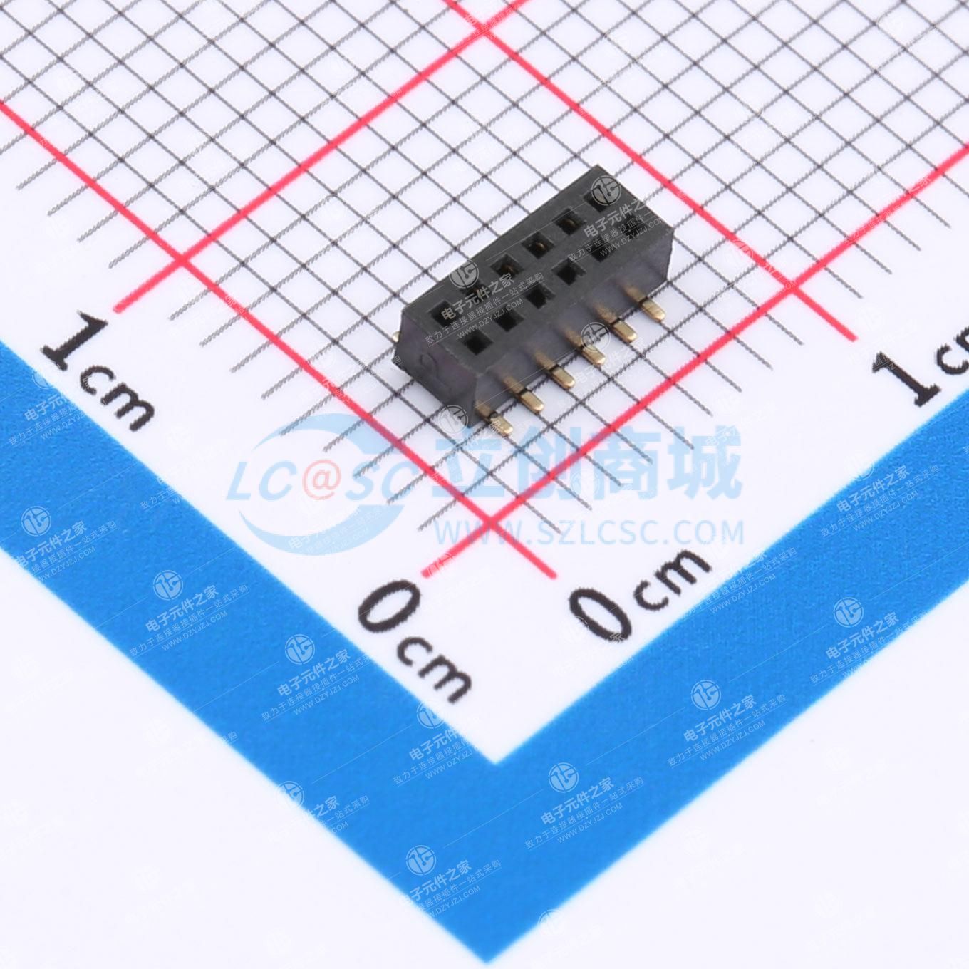 间距:1mm 2x6P 立贴