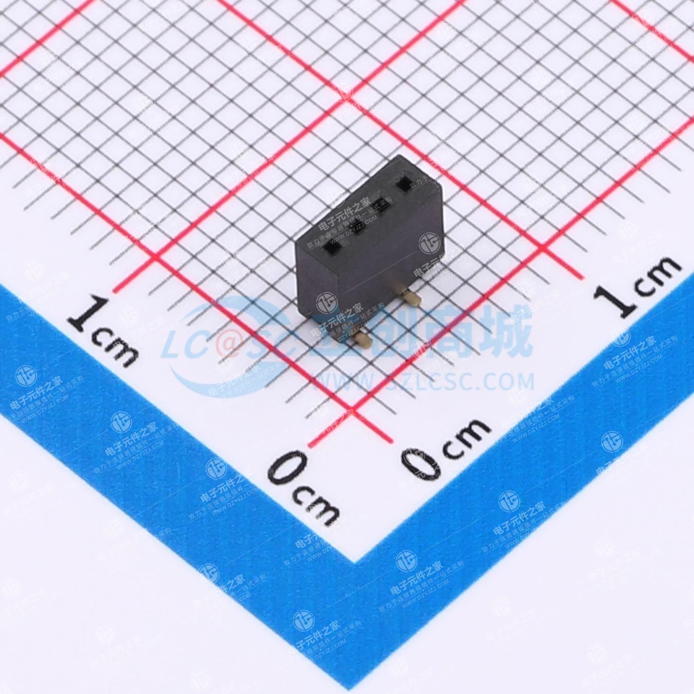 间距:1.27mm 1x4P 立贴