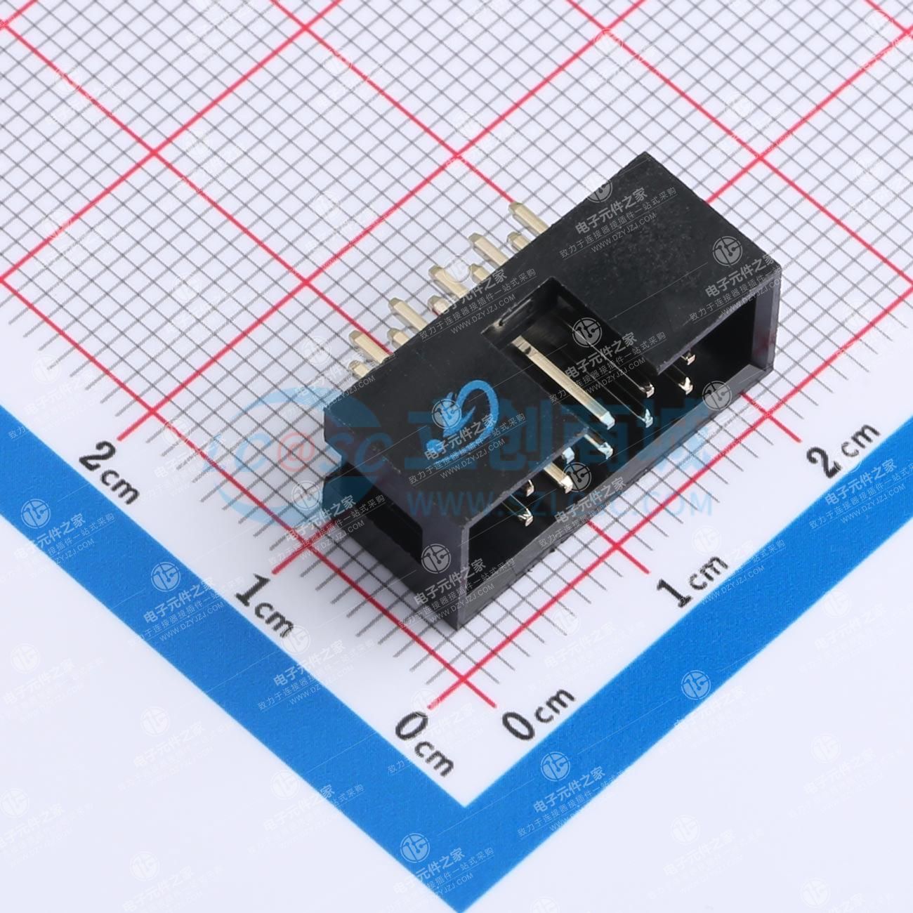 黑色 2.54mm 2x5P 排数:2 每排P数:5
