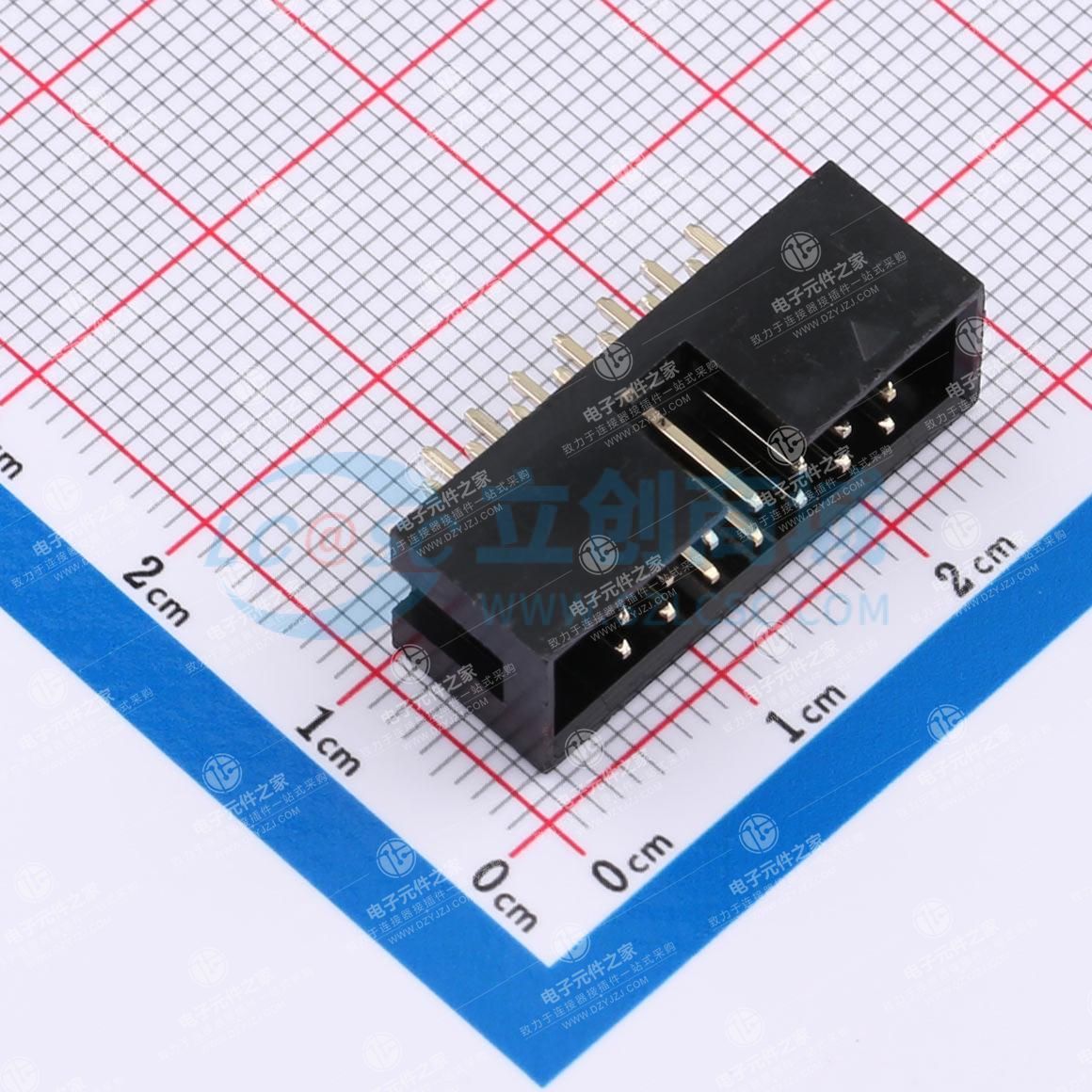 黑色 2.54mm 2x7P 排数:2 每排P数:7