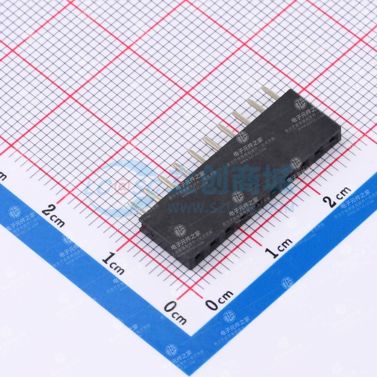 间距:2.54mm 1x10P 直插