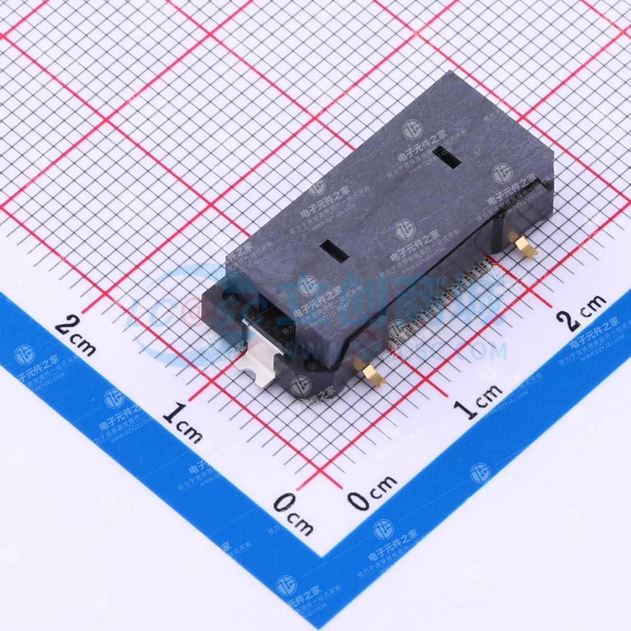 黑色 PIN:44P 间距:0.5mm 立贴