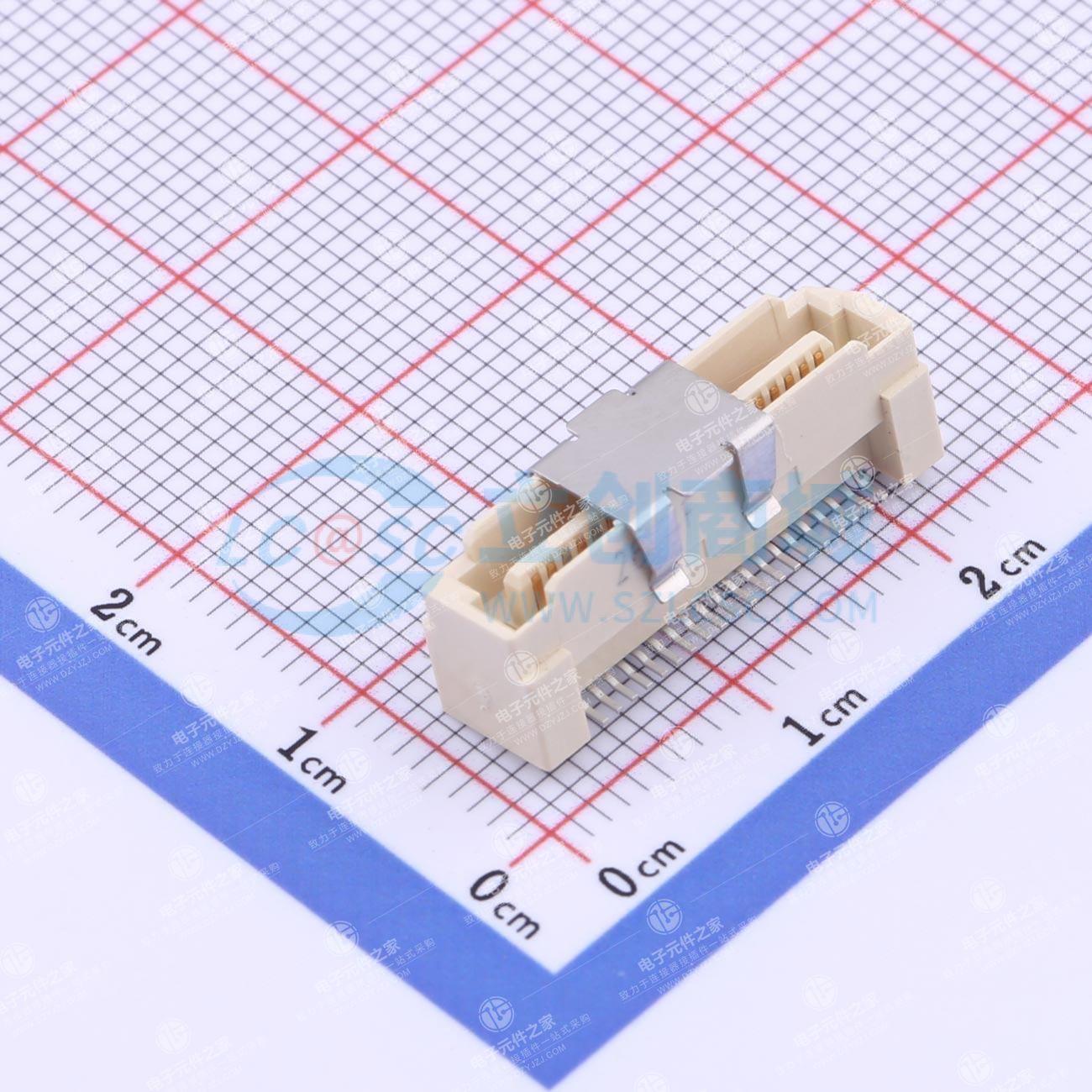 PIN:40P 间距:0.8mm 立贴