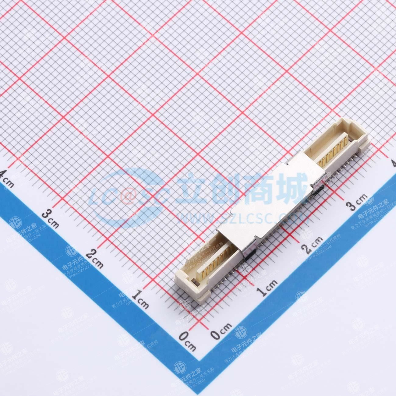 PIN:80P 间距:0.8mm 立贴