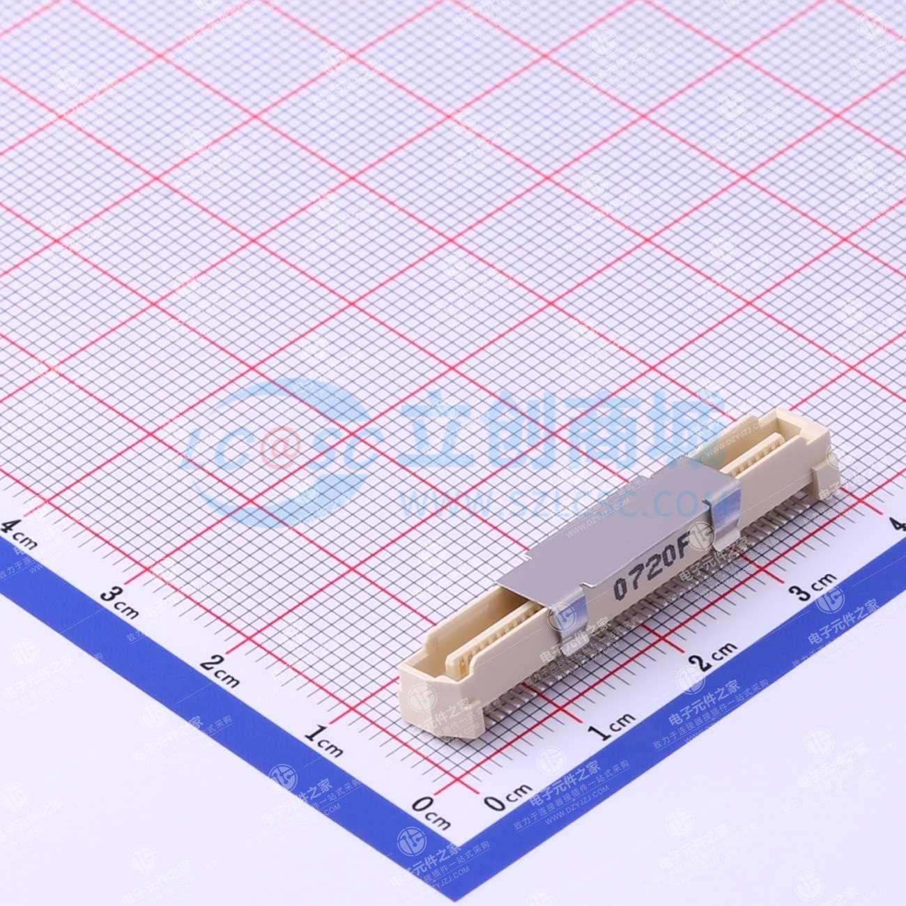 PIN:80P 间距:0.8mm 立贴