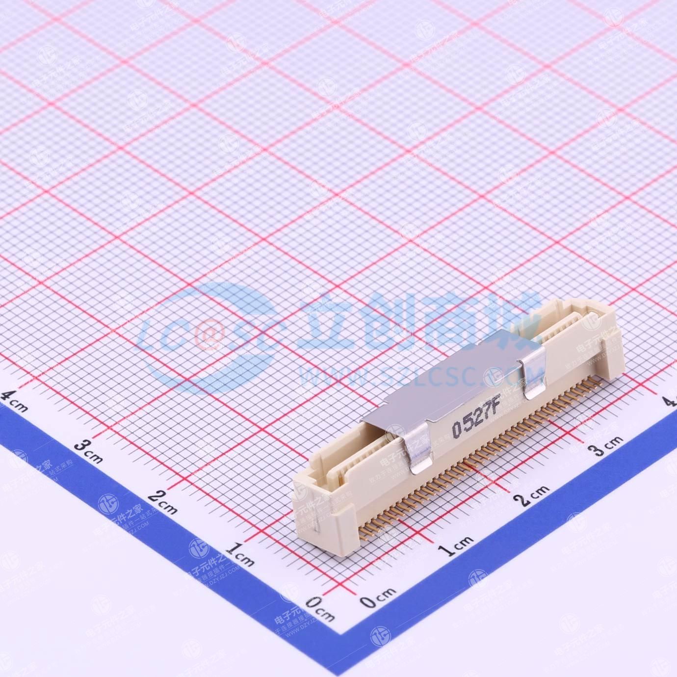 PIN:80P 间距:0.8mm 立贴
