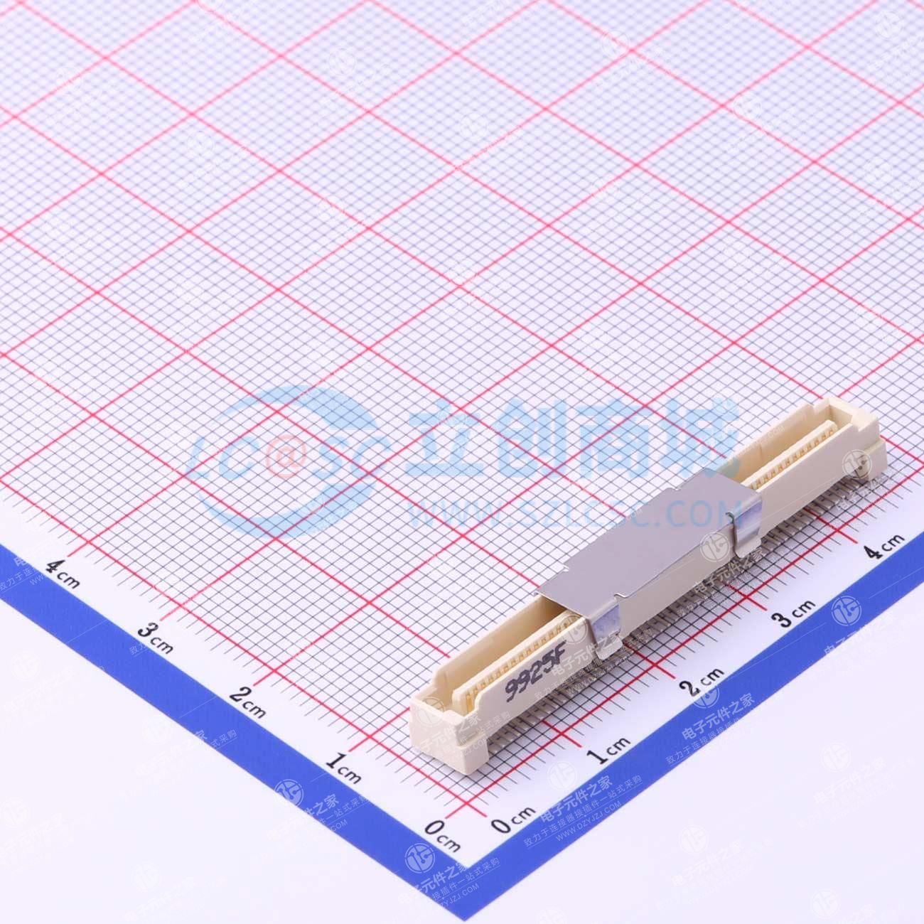 PIN:100P 间距:0.8mm 立贴