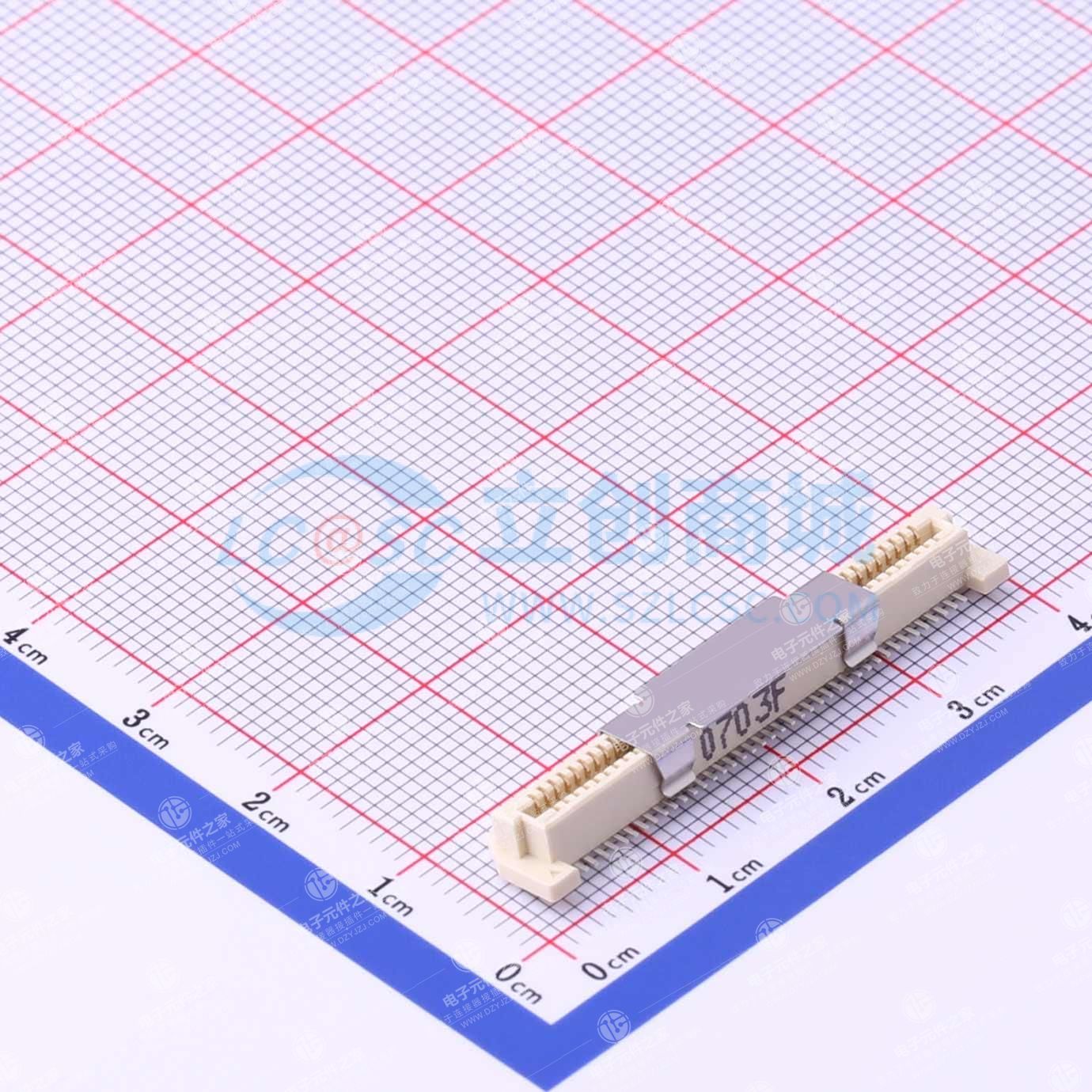 PIN:80P 间距:0.8mm 立贴