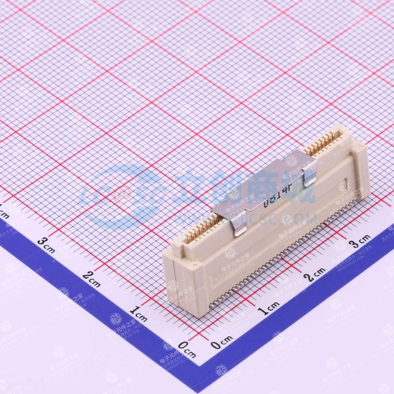 PIN:80P 间距:0.8mm 立贴