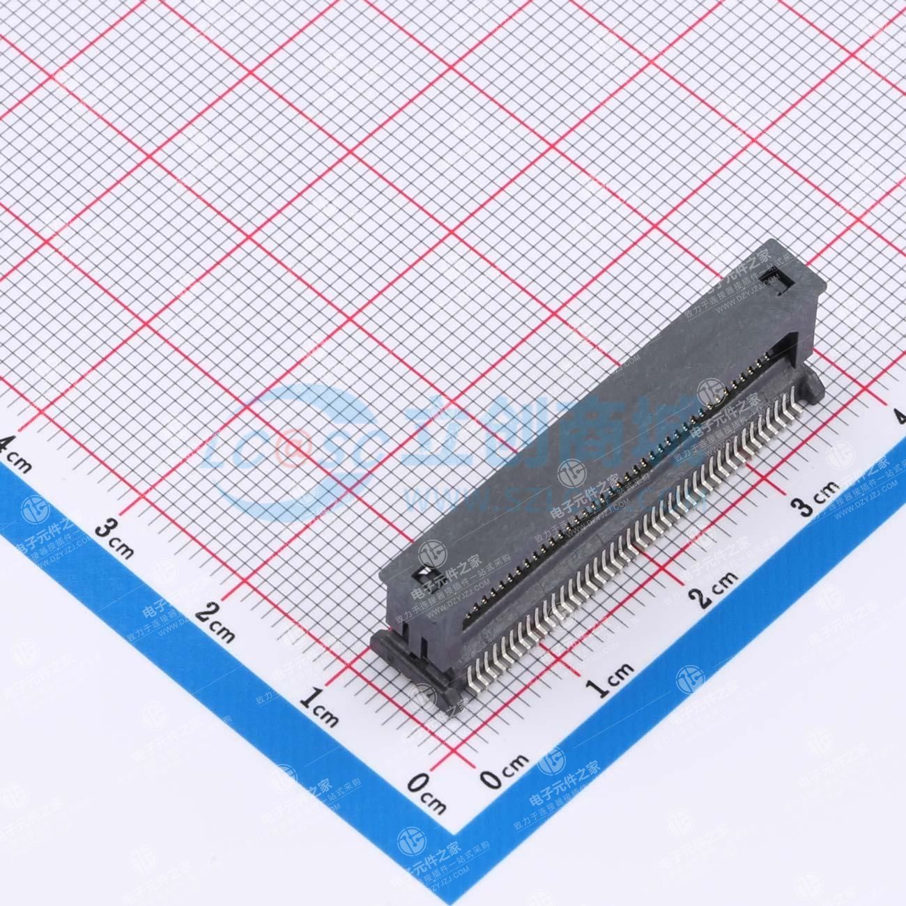 PIN:80P 间距:0.8mm 立贴