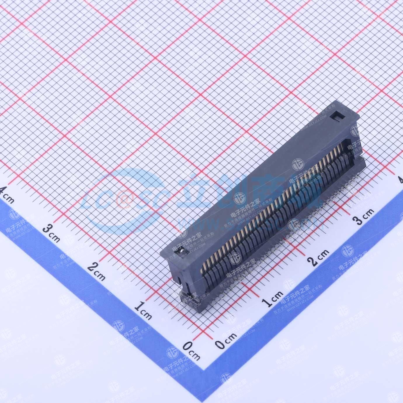 PIN:80P 间距:0.8mm 立贴