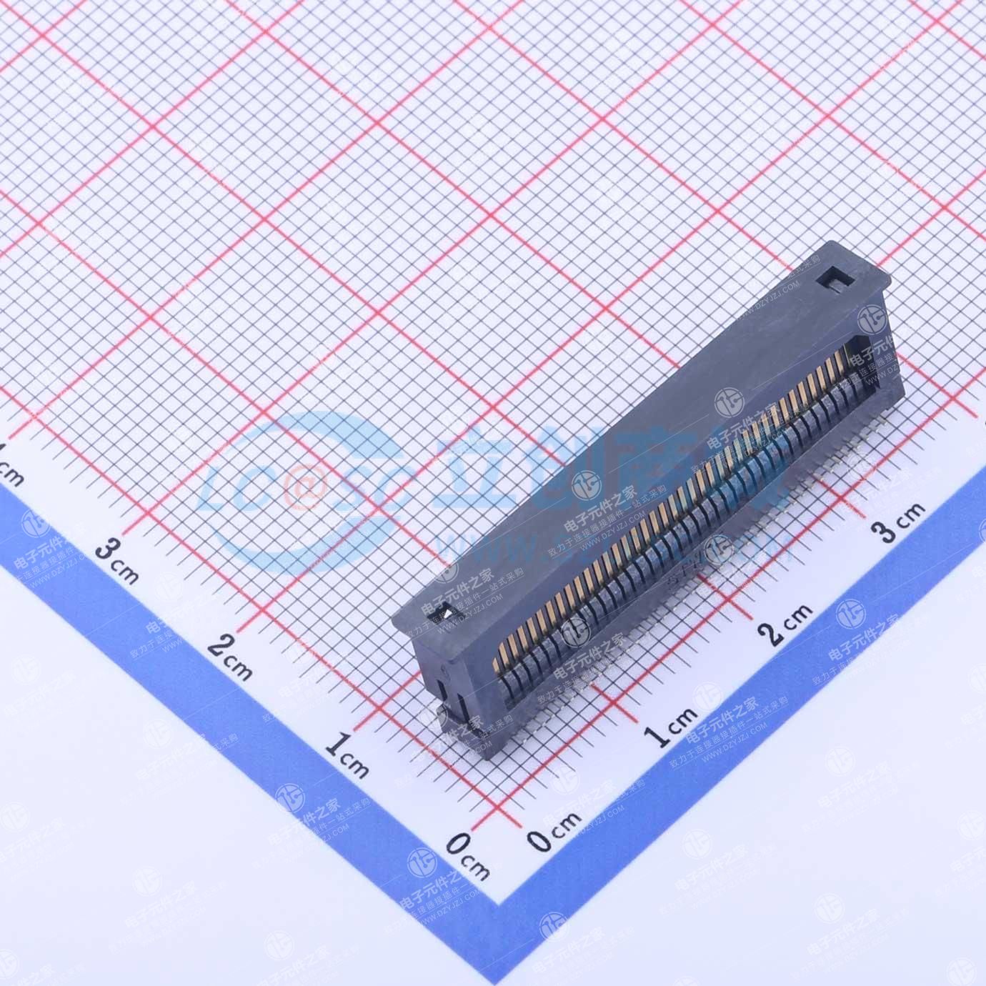 PIN:80P 间距:0.8mm 立贴