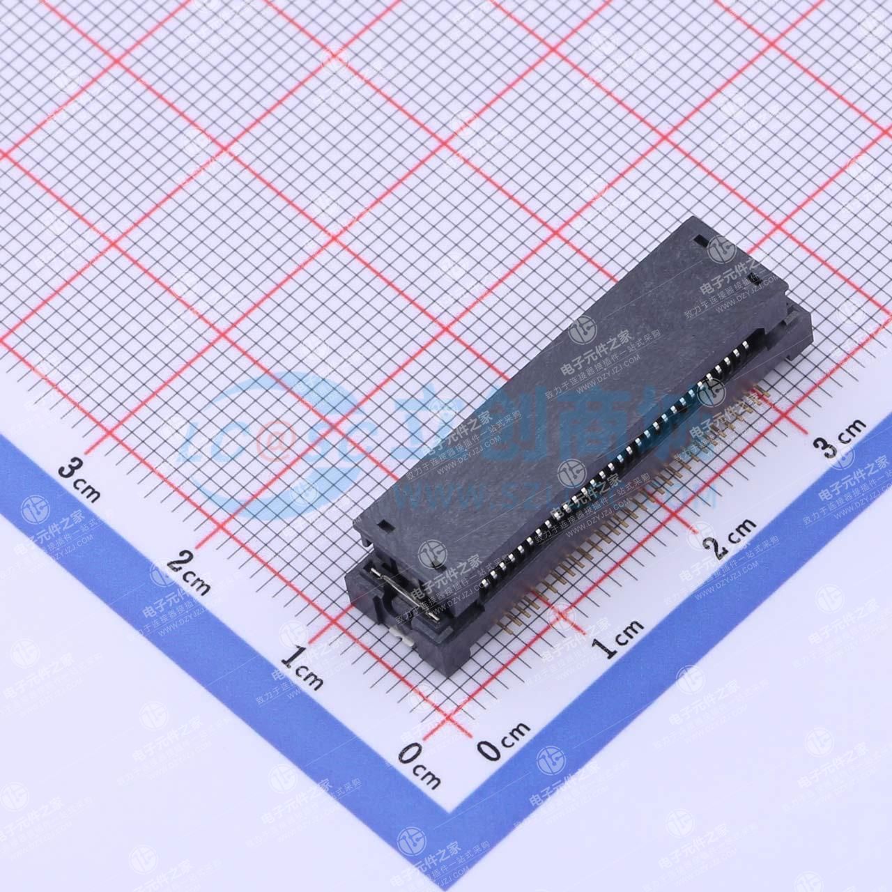 黑色 PIN:60P 间距:0.8mm 立贴
