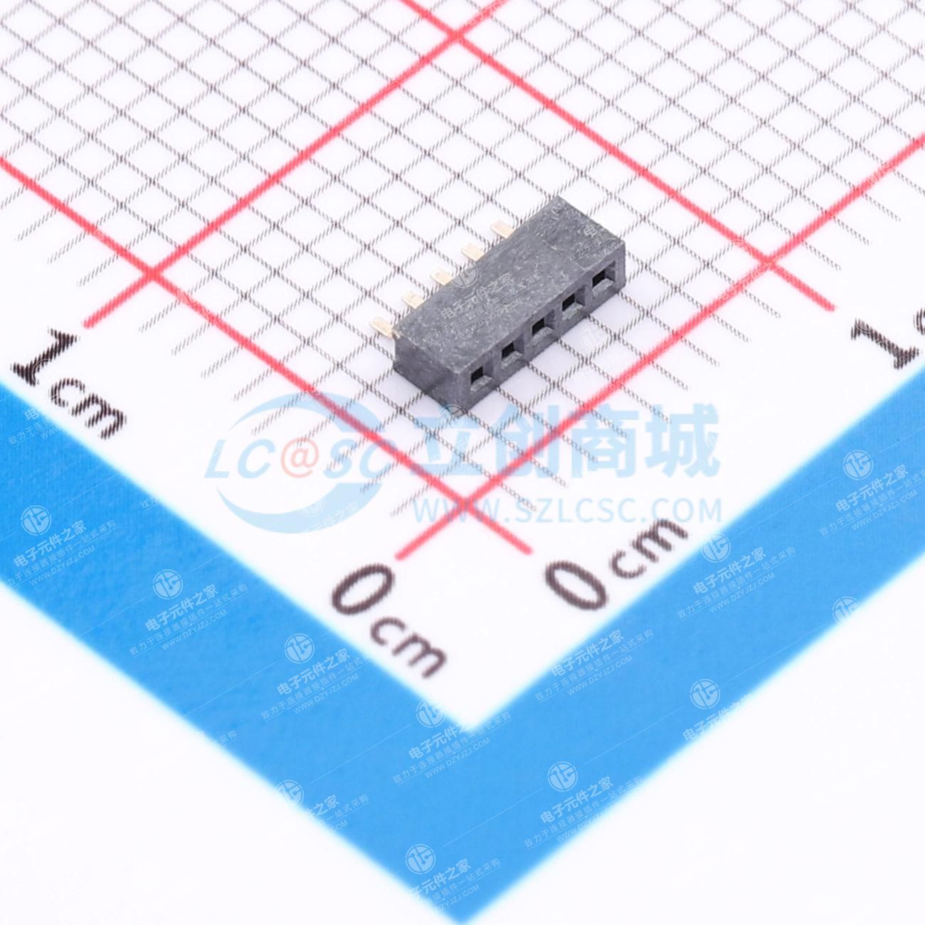 1x5P 间距:1mm 卧贴