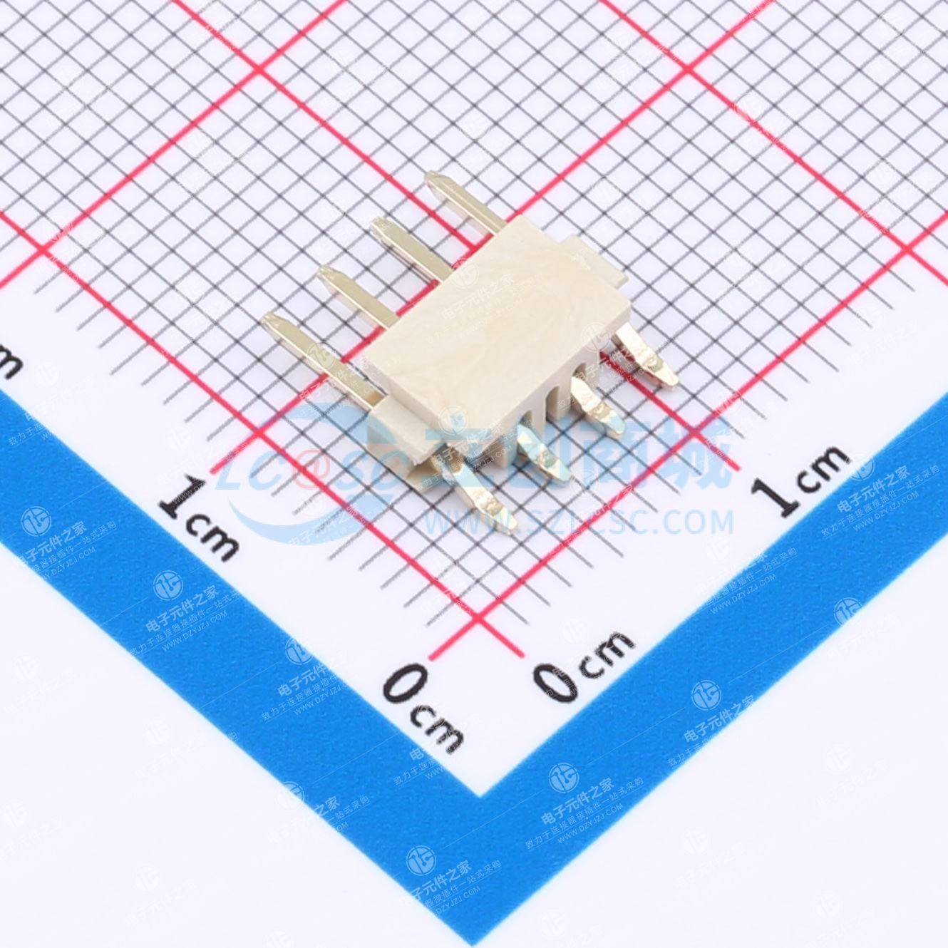 1x4P 间距:2.54mm 方针 卧贴