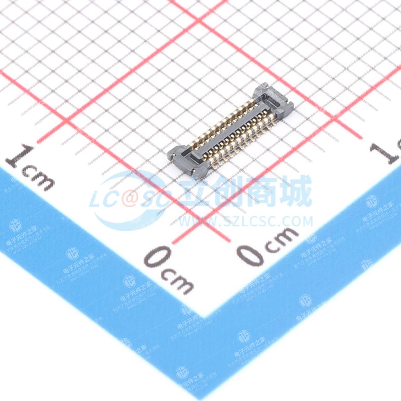 PIN:24P 间距:0.4mm 立贴