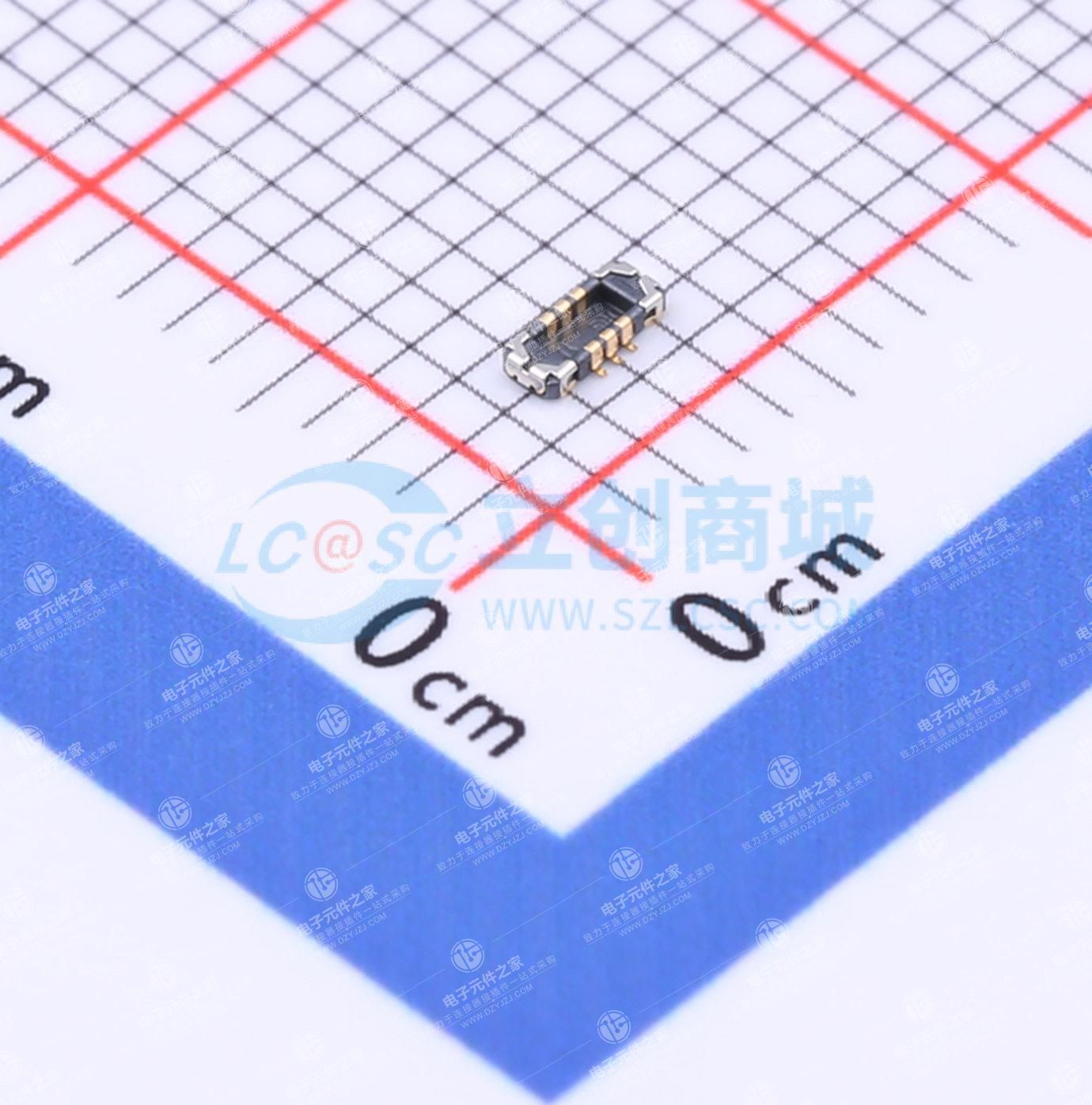 PIN:6P 间距:0.35mm 立贴