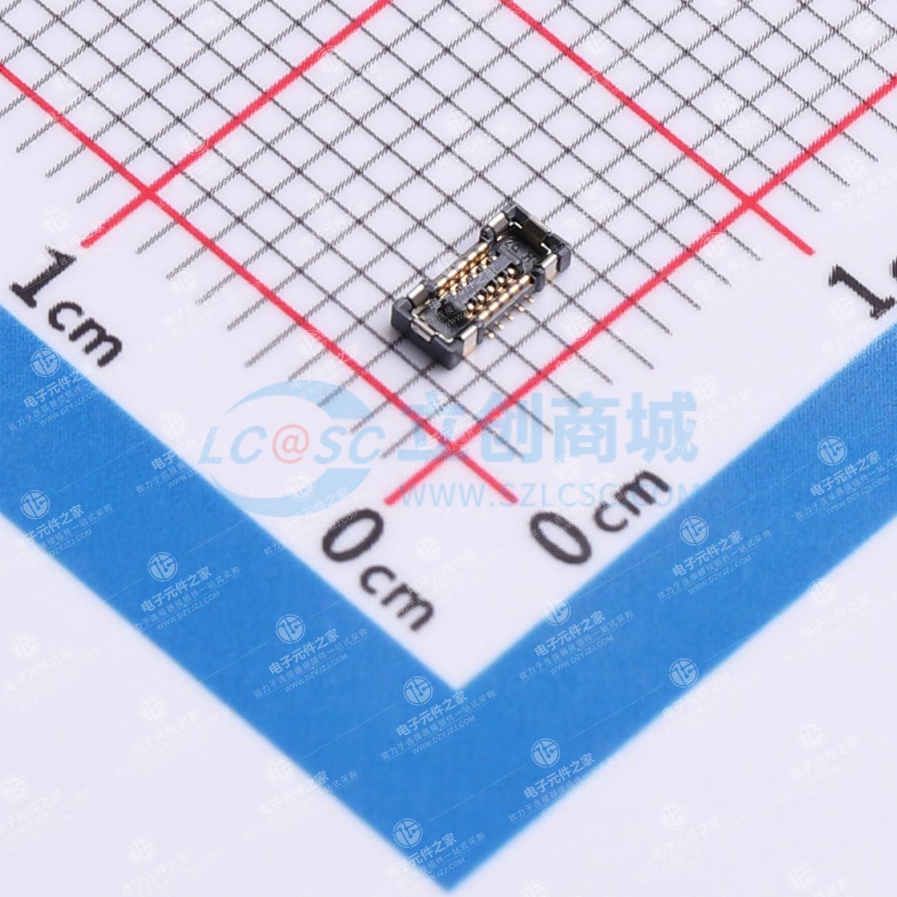 PIN:10P 间距:0.35mm 立贴