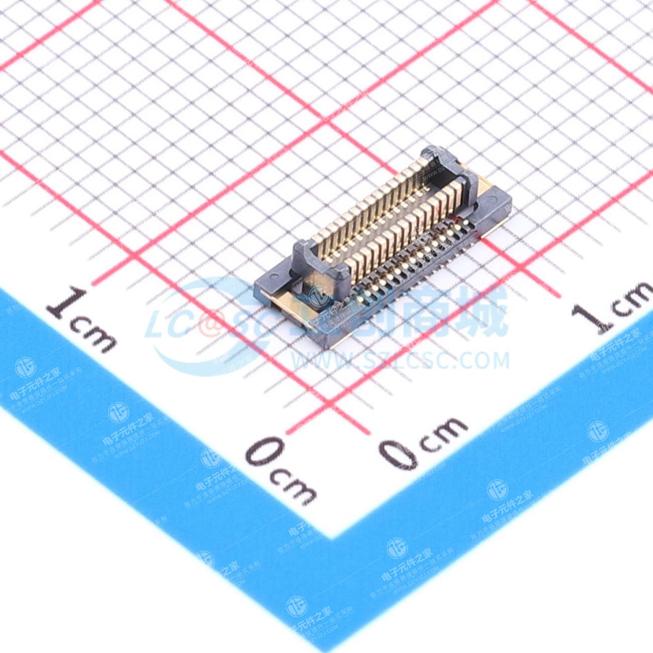 PIN:30P 间距:0.4mm 立贴