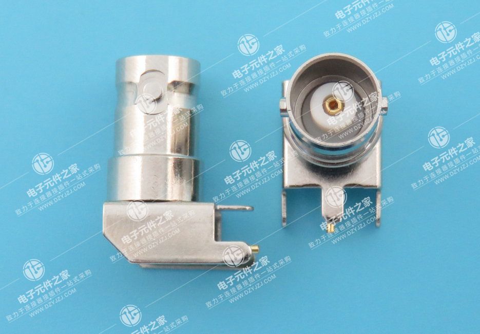 BNC 90°DIP 单三脚带孔