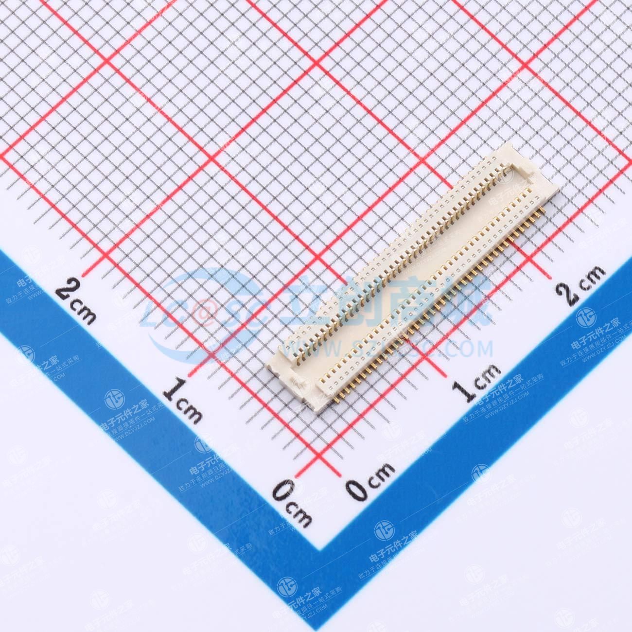 PIN:80P 间距:0.5mm 立贴