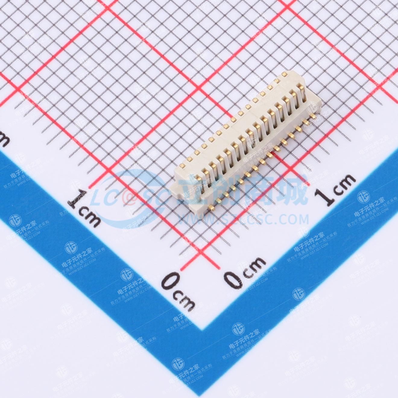 PIN:30P 间距:0.8mm 立贴