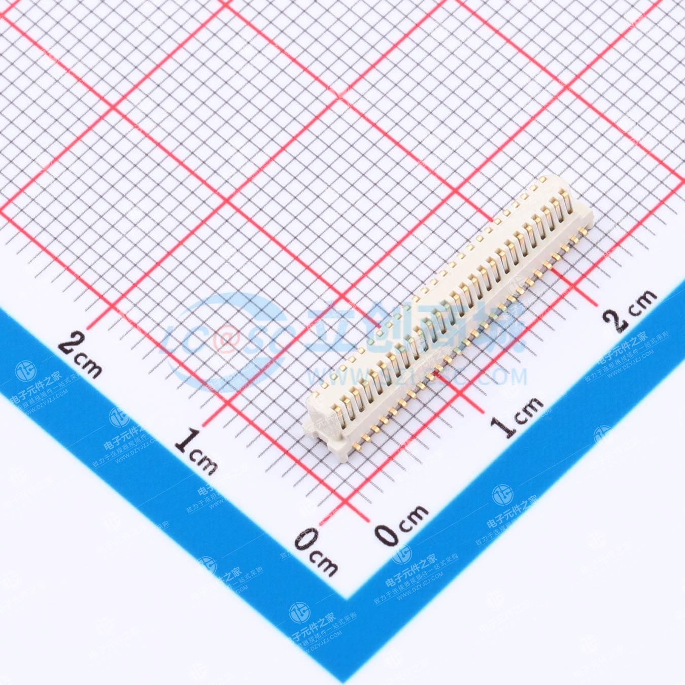 PIN:52P 间距:0.8mm 立贴