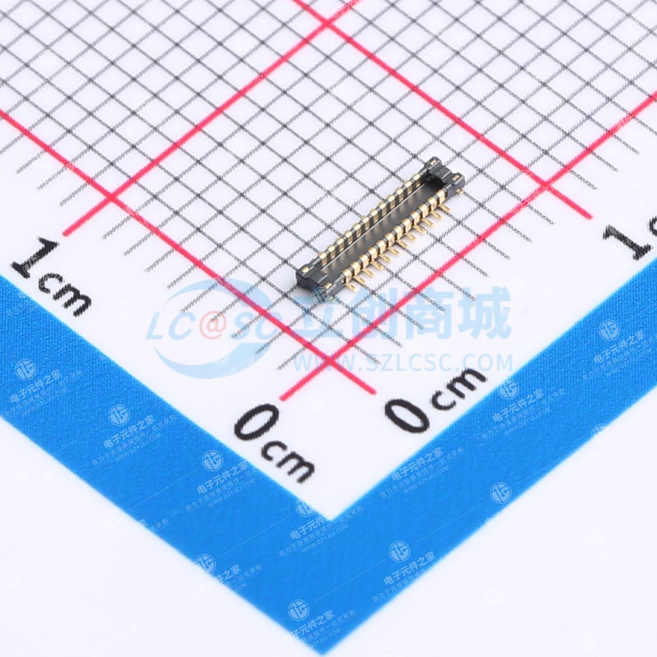 PIN:24P 间距:0.4mm 立贴