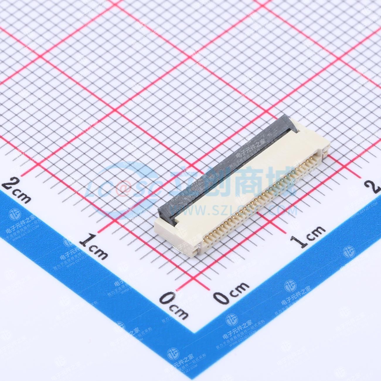 翻盖式(前插后翻) 下接 P数:30P 间距:0.5mm