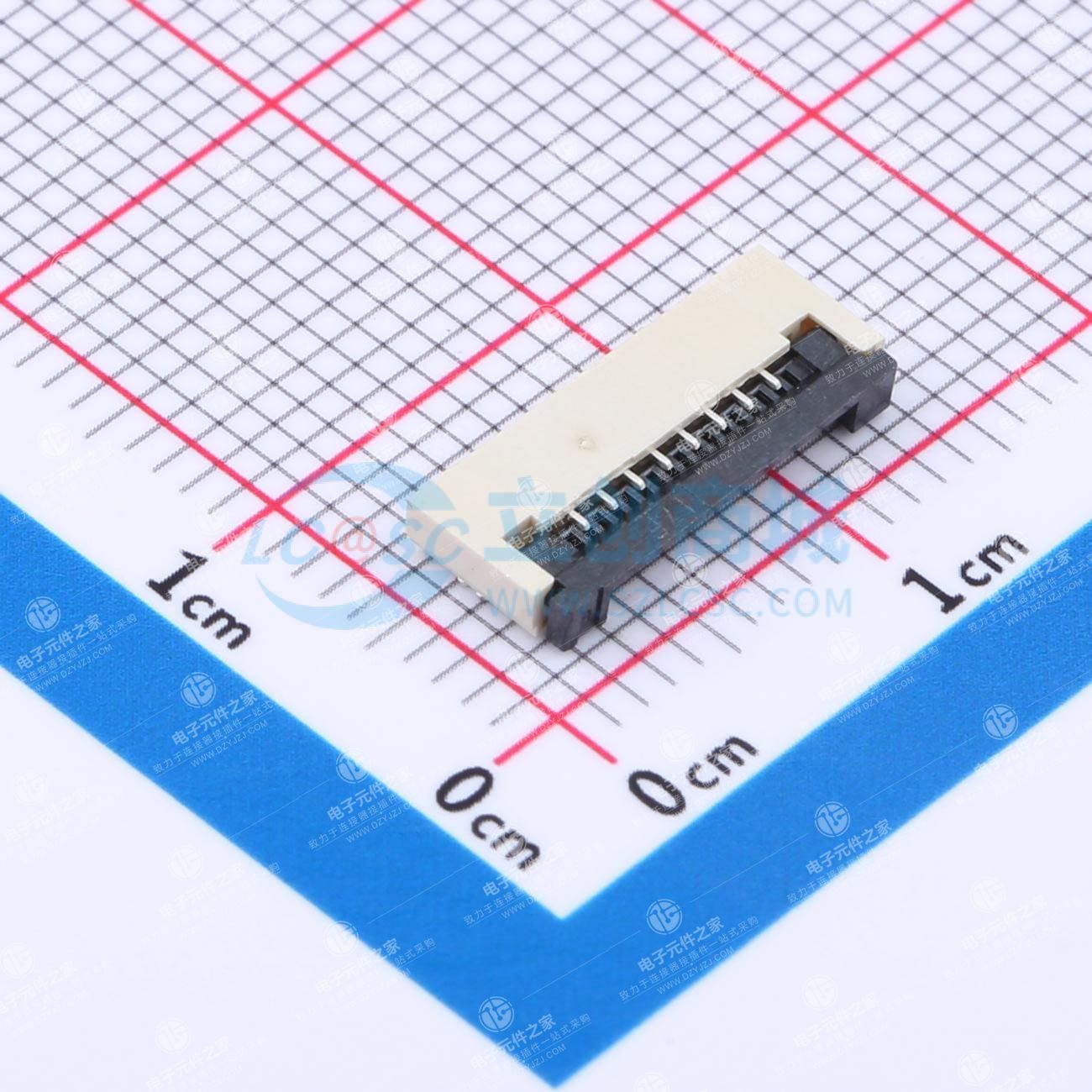 翻盖式 下接 P数:8P 间距:1mm