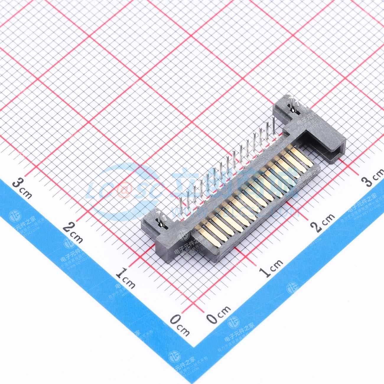 SATA 15P DIP型带鱼叉 公座 弯插式