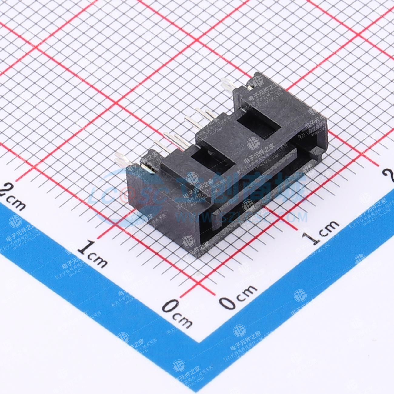 全包开窗 鱼叉式 SATA 7P 公座 插件式