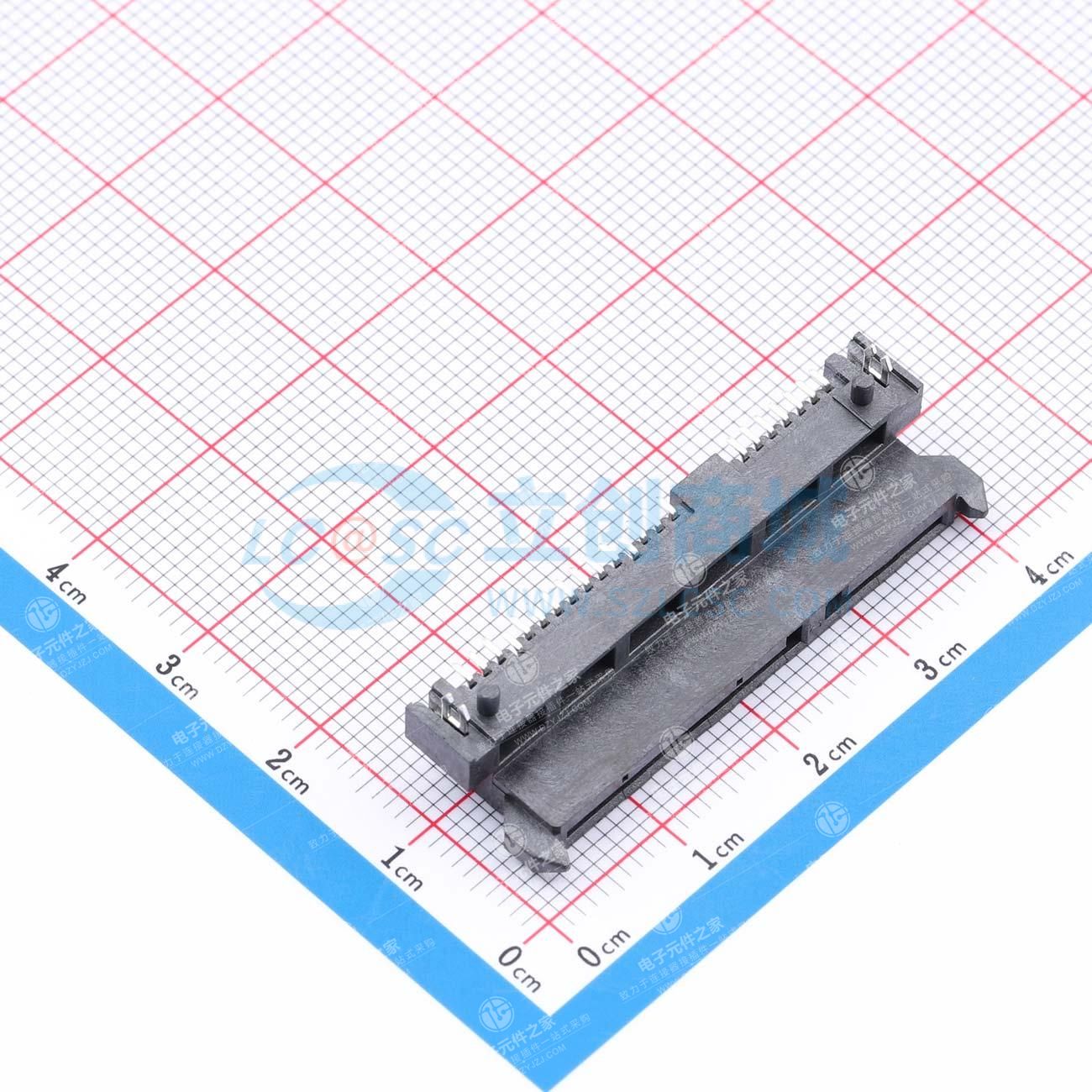 SATA 7+15P 母座 板下7.50 卧贴型