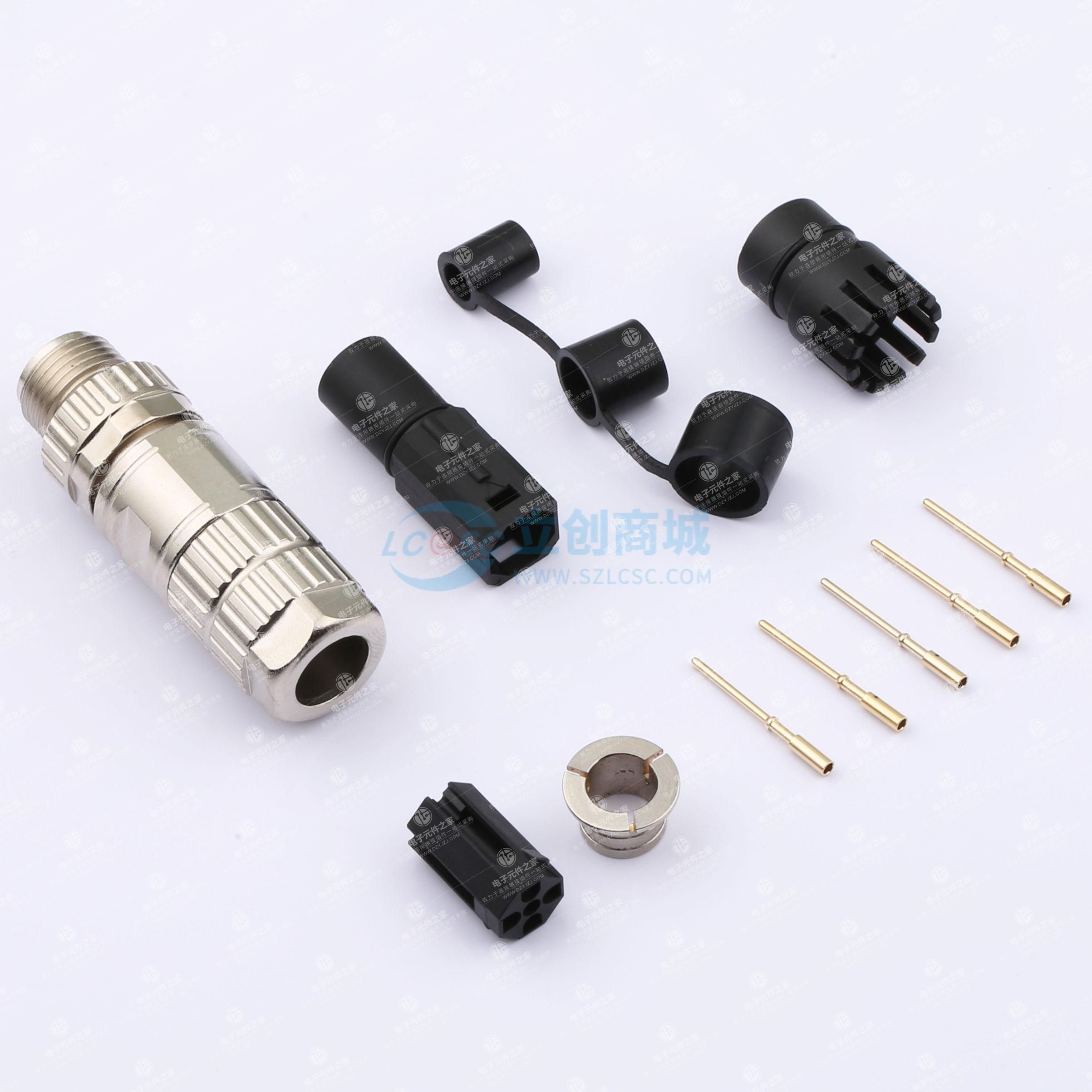 Toponelec(上海拓宜)金属圆形连接器,M12 A编码(A CODE)5芯 带屏蔽