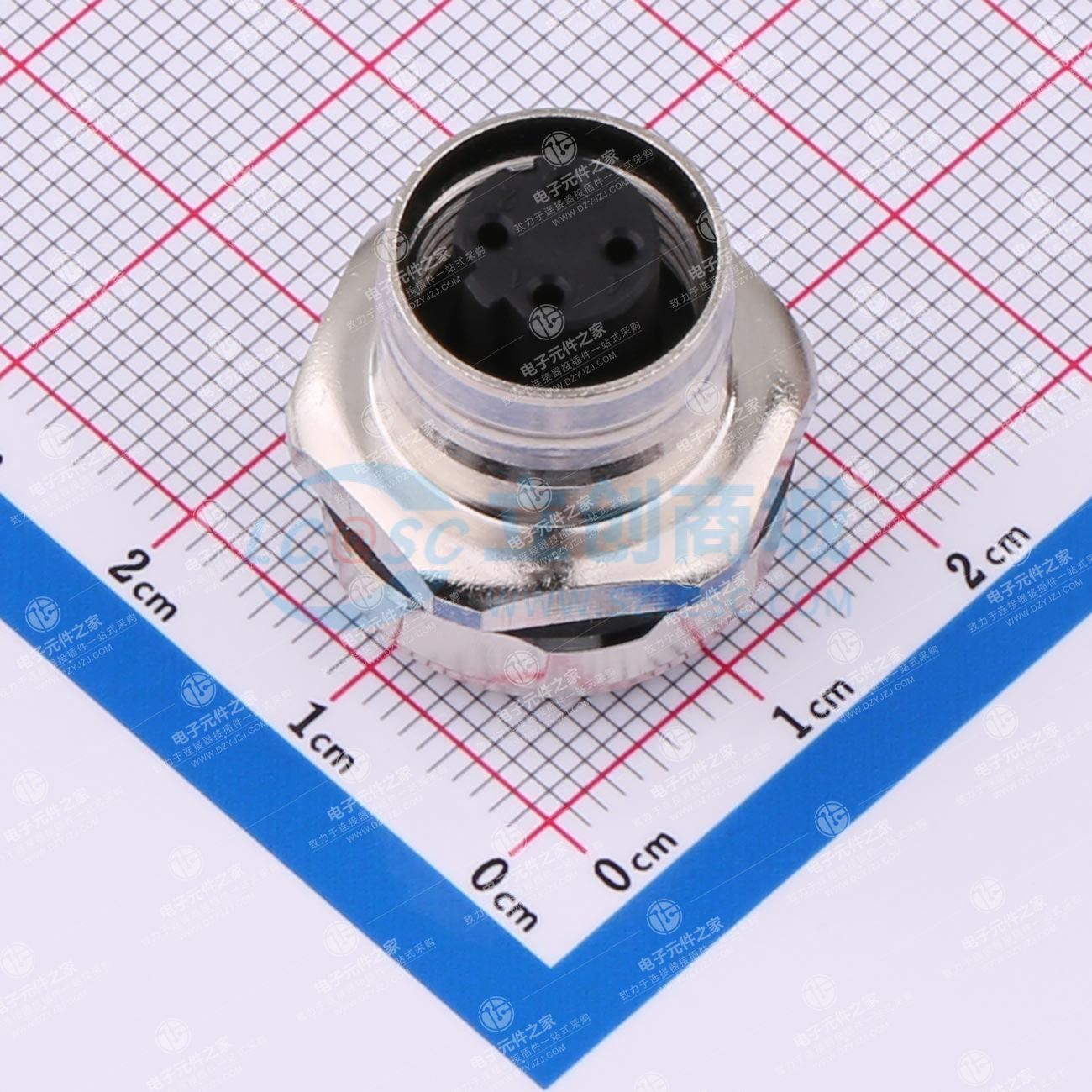 Toponelec(上海拓宜)金属圆形连接器,M12 D编码(D CODE)4芯 带屏蔽