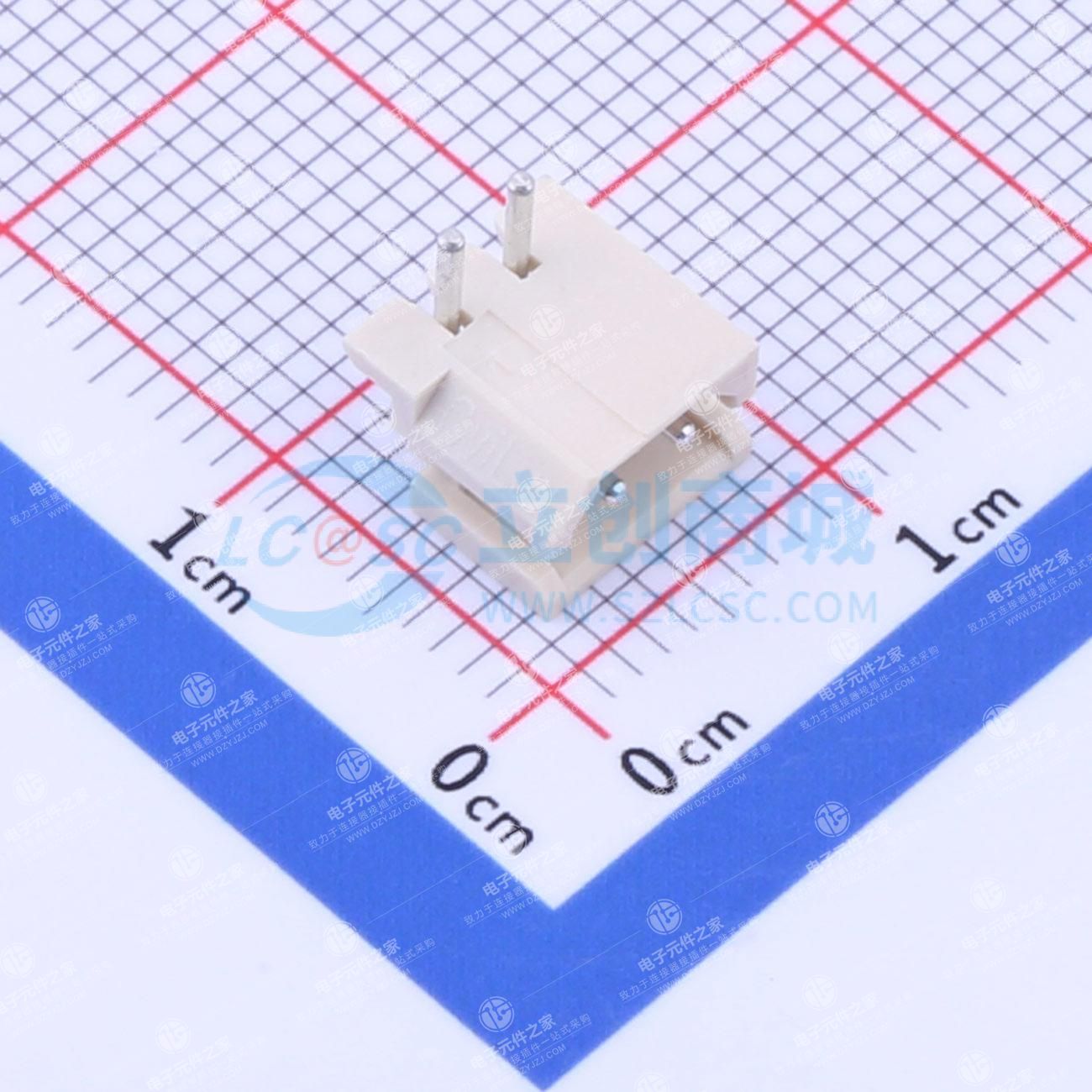 1x2P 间距:2.5mm 弯插