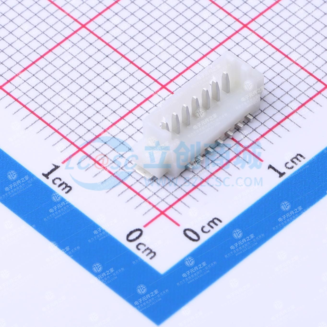 1x7P 间距:1.25mm 立贴
