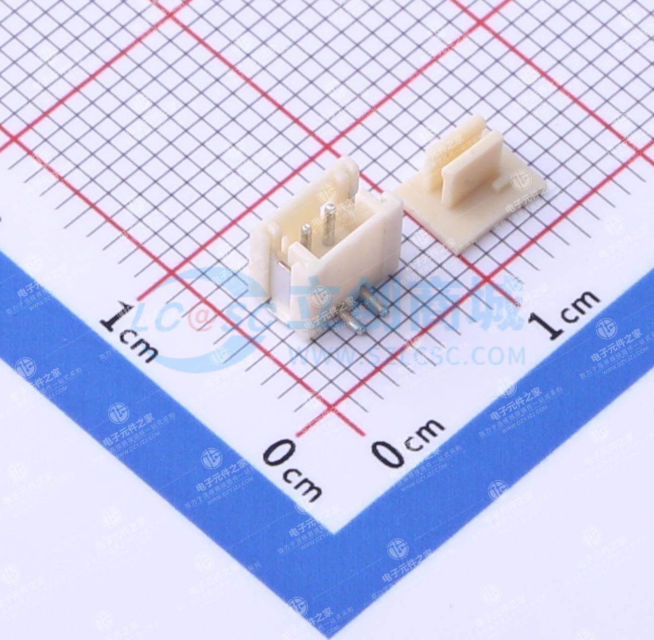 1x2P 间距:1.5mm 立贴