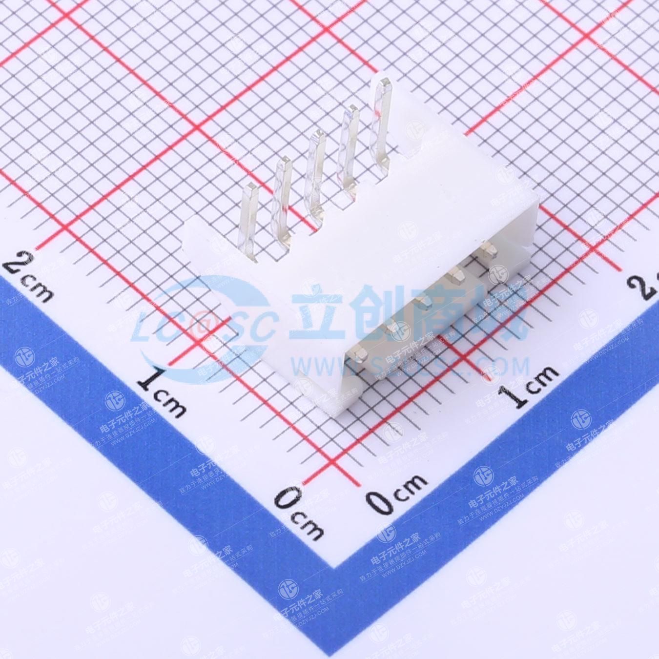 1x5P 间距:2.5mm 弯插