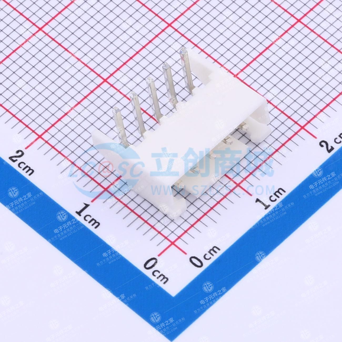 1x5P 间距:2.5mm 弯插