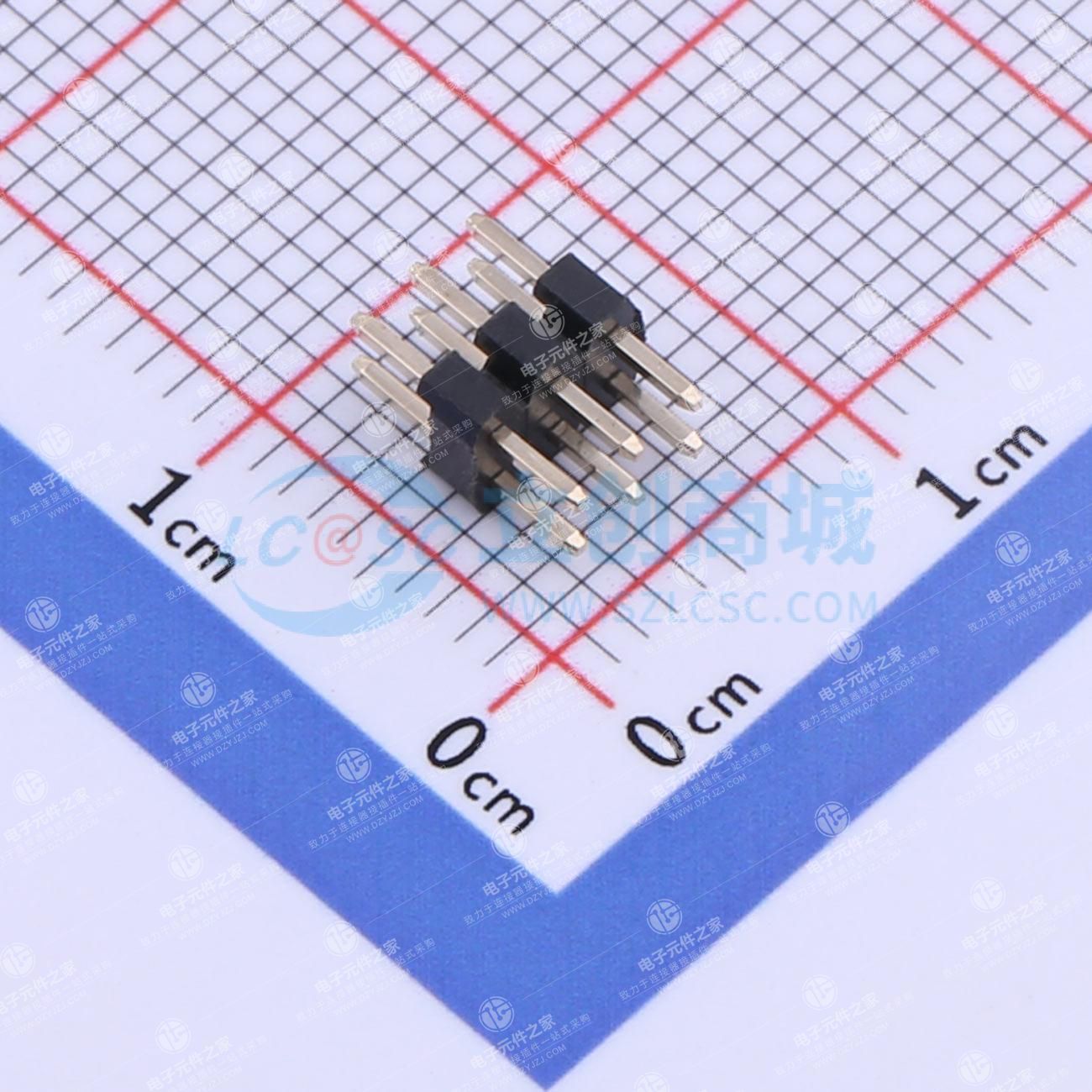 2x3P 间距:2mm 方针 直插