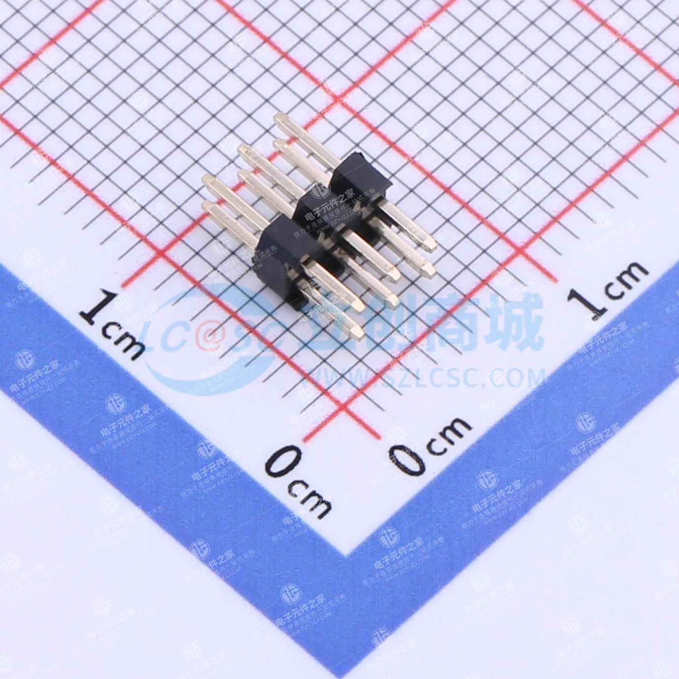 2x3P 间距:2mm 方针 直插