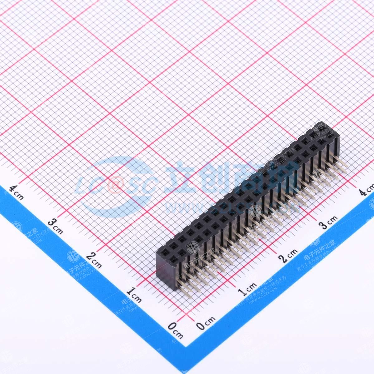 2x20P 间距:2mm 弯插
