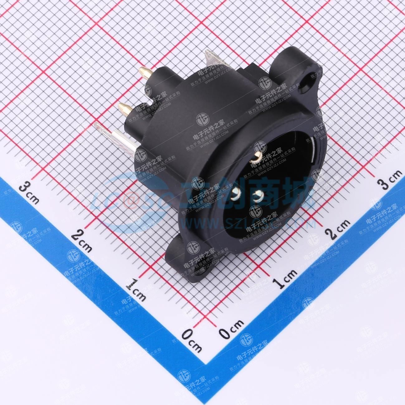 3Pin 立式公座 镀金 短款(H=17.8mm)