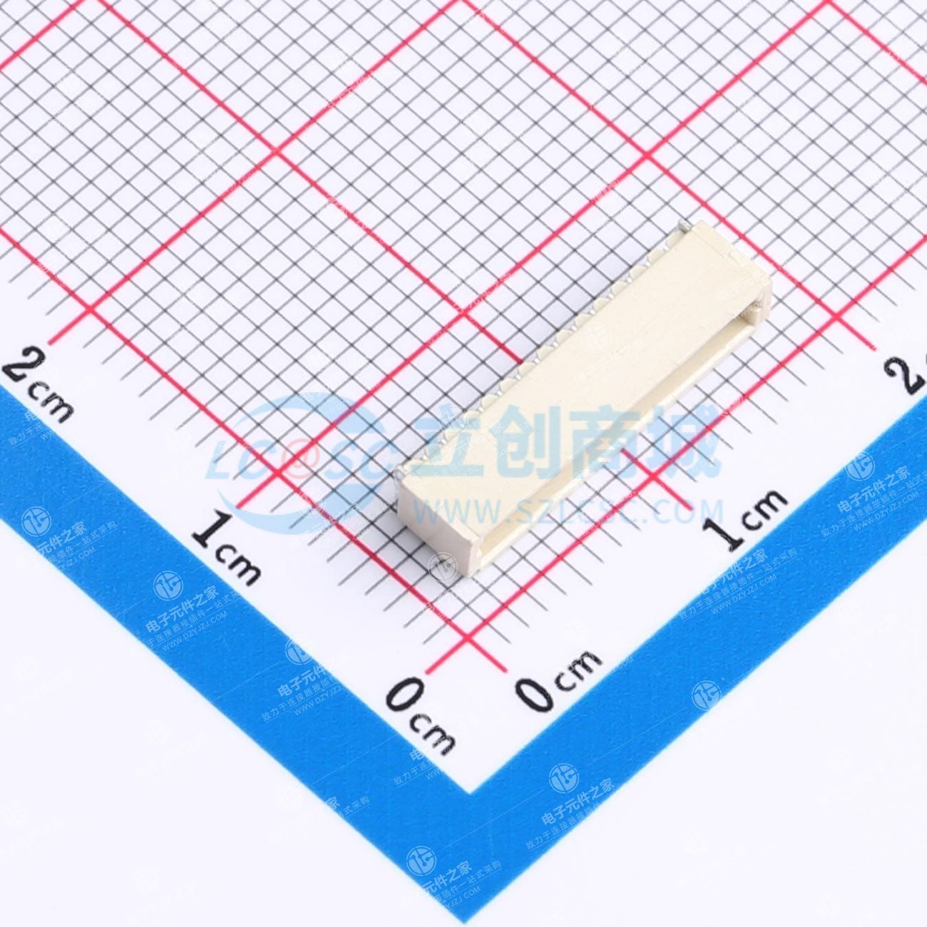 1x14P 间距:1mm 卧贴 系列:SH