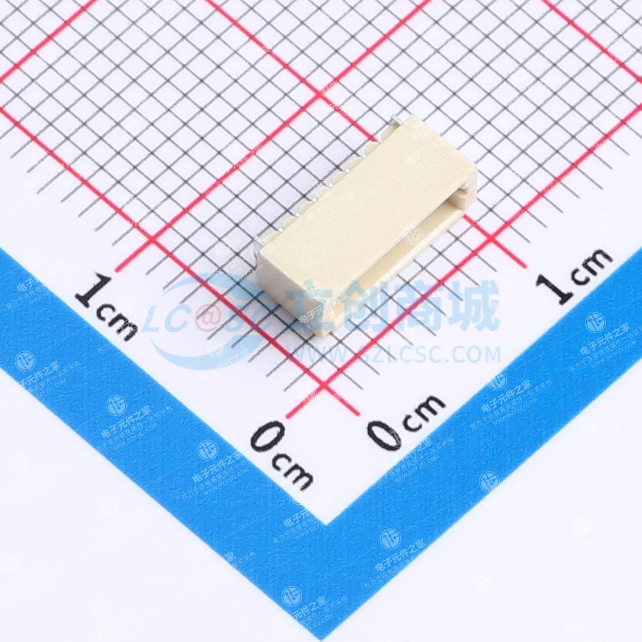 1x7P 间距:1mm 卧贴 系列:SH